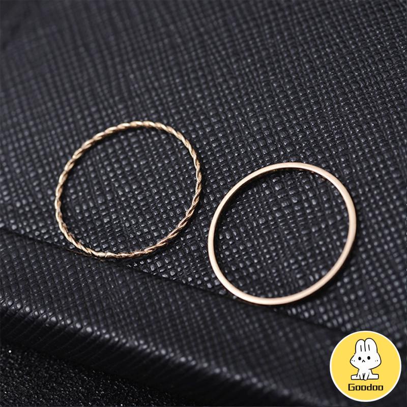 Cincin Mini Korea Wanita simple elegant fashion cocok untuk pesta formal dan hadiah -Doo