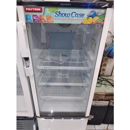 Showcase POLYTRON Pendingin Minuman SCN140 / SCN 141 Showcase White [165 L/3 Rak] White