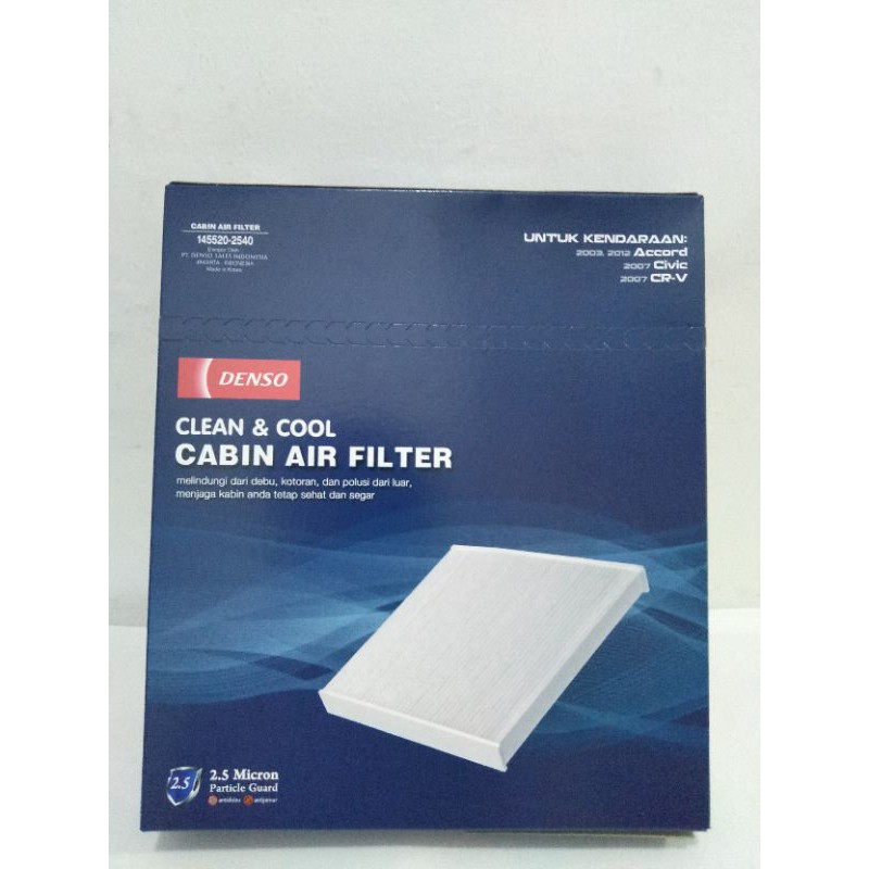 Filter Udara AC Kabin Cabin Air Filter Denso Original 145520-2540 Accord 2003-Now CRV Civic Odyssey