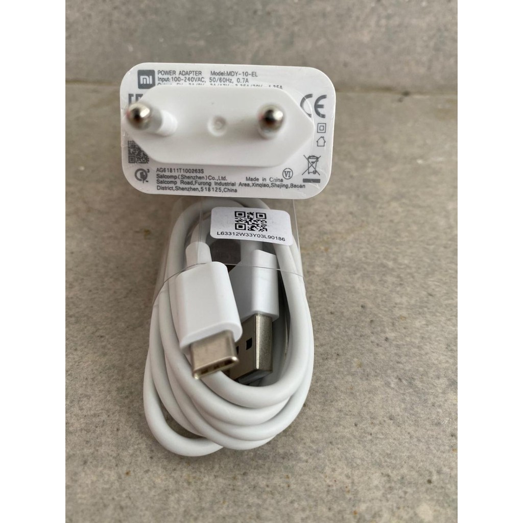 [RO ACC] CHARGER XIAOMI MI9 NEW WHITE PACKING TYPE C ORIGINAL 3A