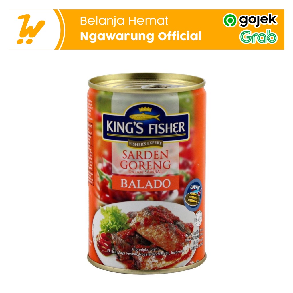 

King'S Fisher Sarden Goreng Balado Kaleng 425G