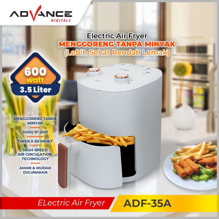 Advance Air Fryer ADF-35A Penggorengan Tanpa Minyak 3,5 Lt ADF35A