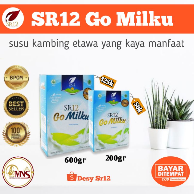 

GO MILKU SR12 // susu kambing etawa // susu kambing premium 200 gr