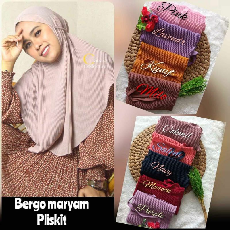 Bergo Plisket Ceruty, Bergo maryam pliskit Plisket