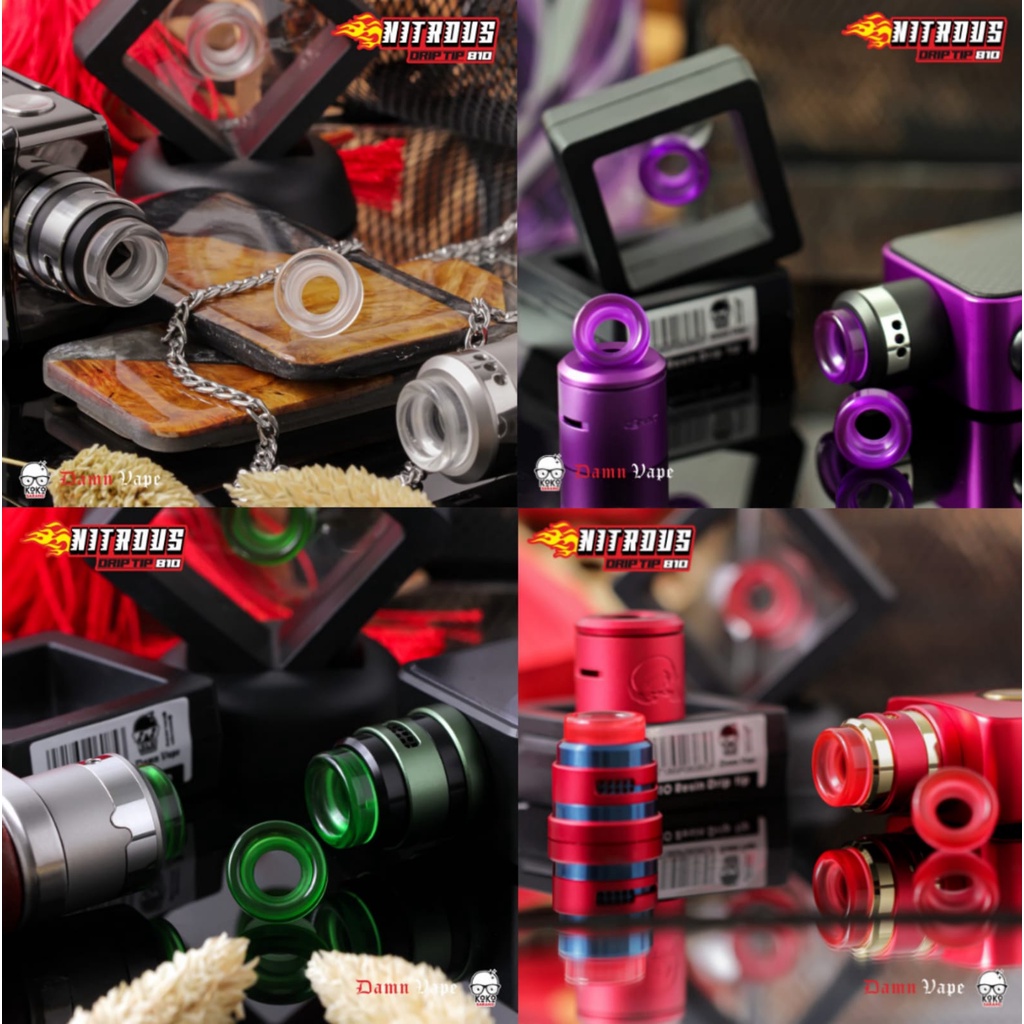 NITROUS 810 RESIN DRIP TIP BY KOKO SARANG X DAMN VAPE AUTHENTIC 100% | DRIPTIP