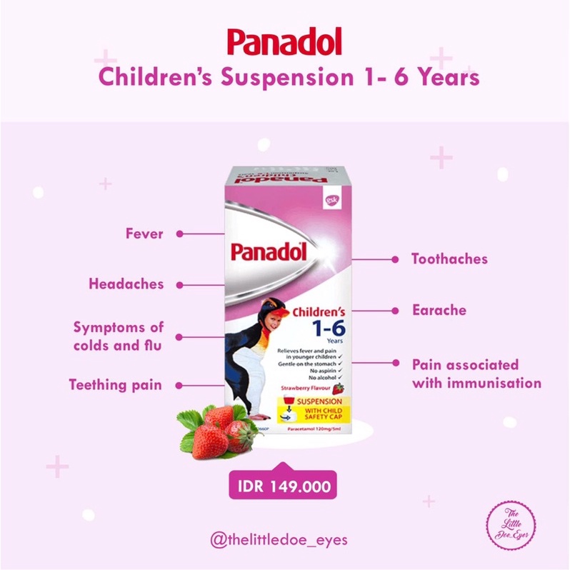 [READY] Panadol Children's Suspension 1-6 Years / 6+ Years/Chewable