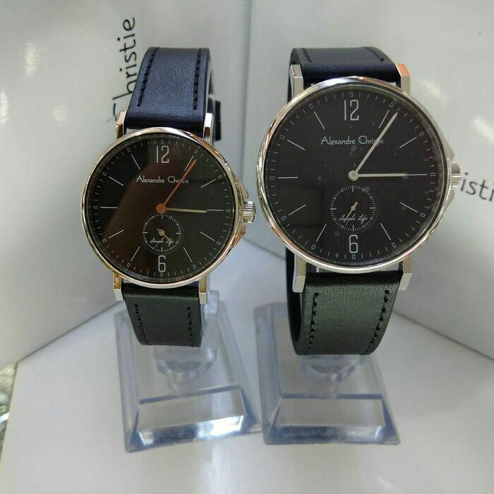 New Item Alexandre Christie Ac 8458 Couple Harga Satuan Silver Black Original