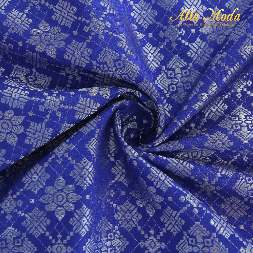 

Alta Moda Songket Motif Palembang Modern Biru Benang Silver (1M)