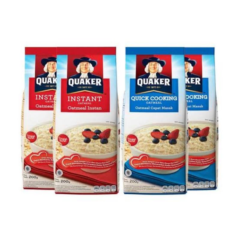 Quaker oatmeals merah / biru 200gr