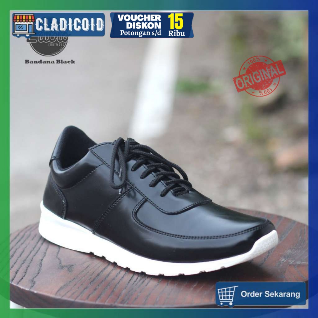 LAVIO Bandana Sepatu Sneakers Original Outdoor Running Sneakers Murah Dan Keren Terbaru Warna Hitam