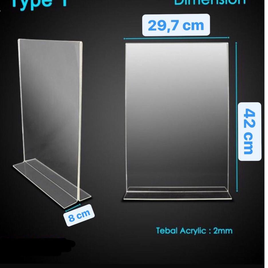 

Terbaru! acrylic tent holder / akrilik tent card A3 tempat brosur Meja / A3 T