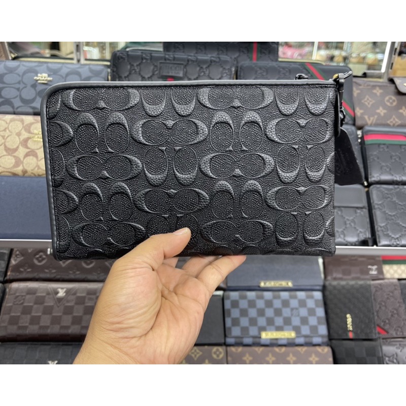 Pouch Tangan Handbag Dompet Tangan Coach Pria/Wanita Kulit Premium quality