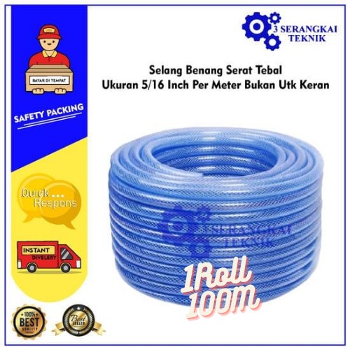 [100METER] Selang Benang Serat Tebal Ukuran 5/16 Inch Bukan Utk Keran