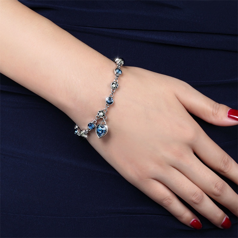 Gelang Kristal Bahan Stainless Untuk Wanita