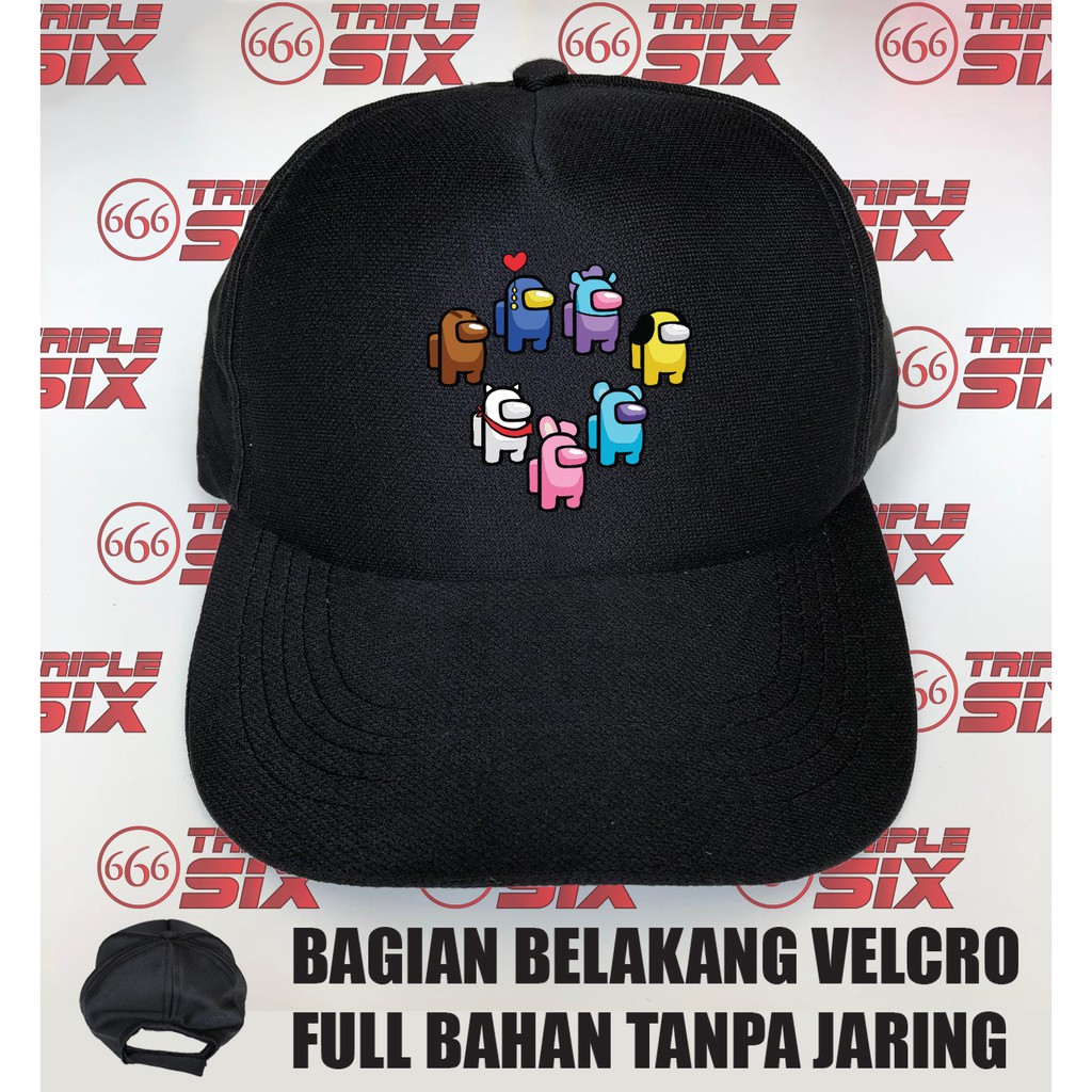 Topi trucker full kain among us X BTS BT21 impostor army