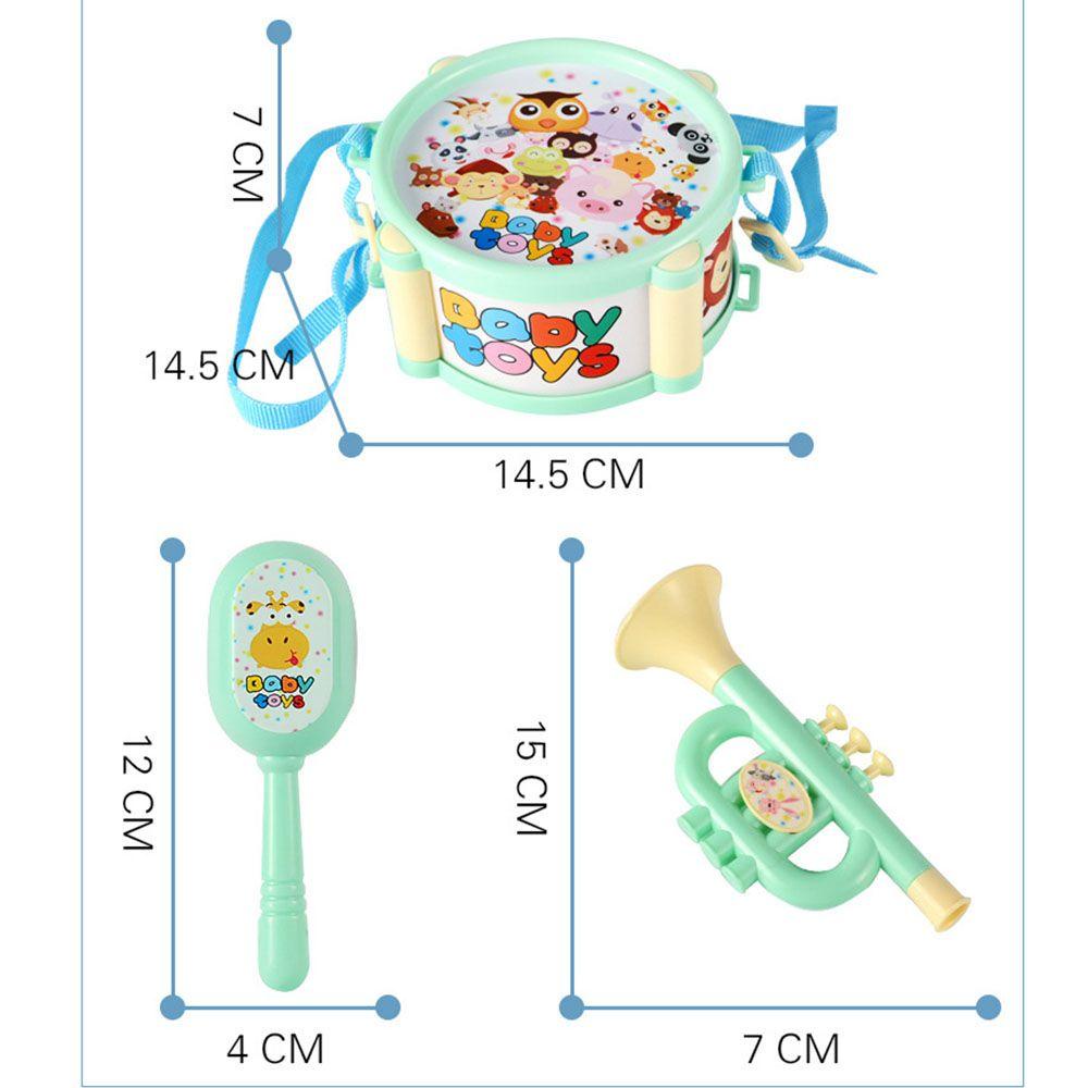 Nanas 6 Pcs/set Drum Mainan Bermain Pendidikan Awal Bayi Hadiah Alat Musik Kit