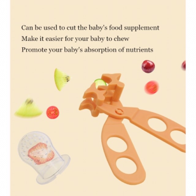 Gunting penghancur makanan bayi anak / gunting makanan / food scissors