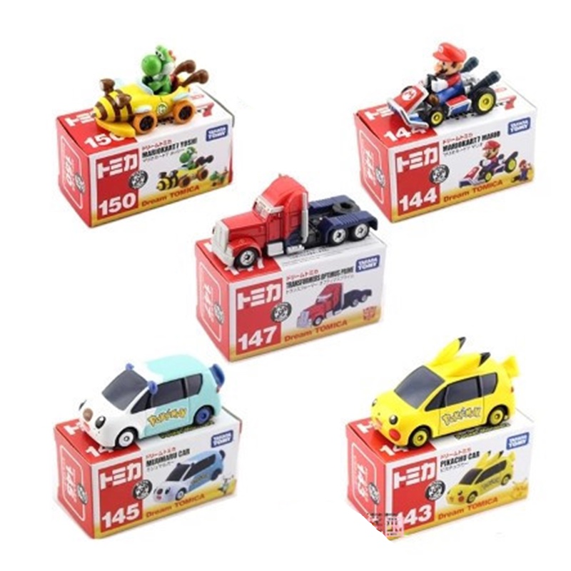 Takara Tomy Alloy Car Model Pokemon Pikachu Batmobile Mario Mini Car Boy Toy Car Model