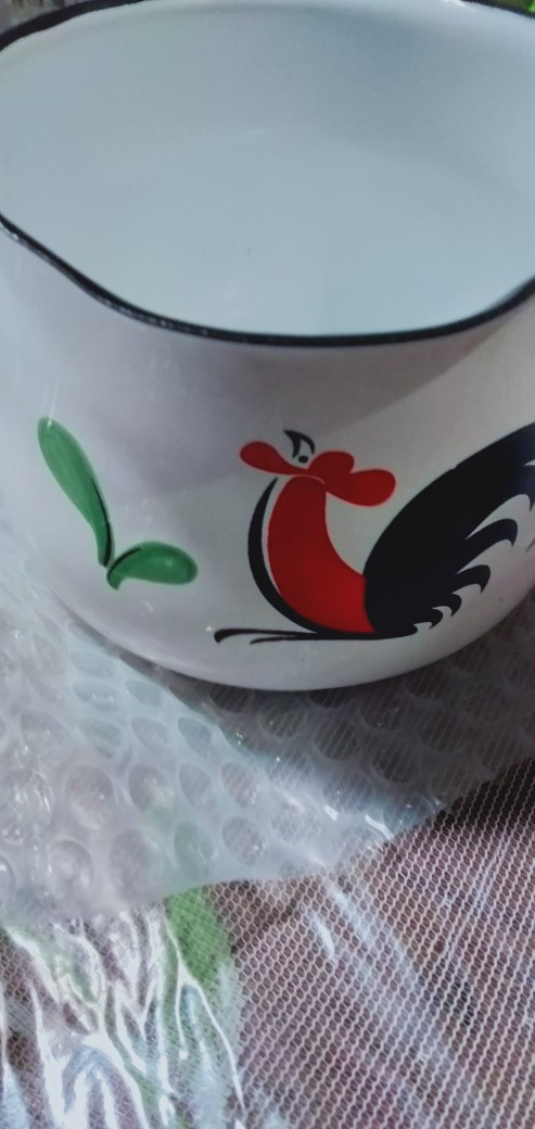 Panci Enamel Single Handle Kukuruyuk Milk Pan Ejire Kedaung