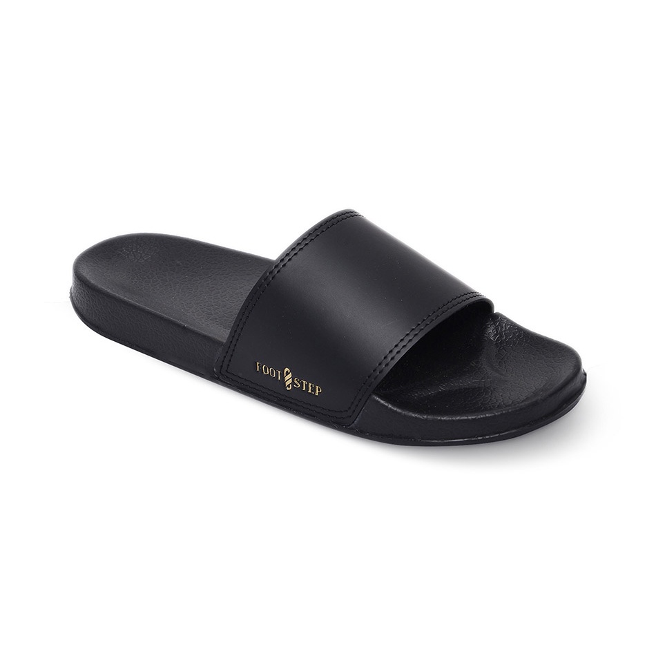 PORTO GREY ORIGINAL x FOOTSTEP Sandal Casual Hitam Abu-Abu Pria Sendal Slide Jalan Santai Harian Slippers Hangout Main Kondangan Lebaran Slop Selop Karet Anti Slip Premium Slip On Remaja Dewasa Flip Flop Kerja Formal Sport Footwear Keren Terbaru Kekinian