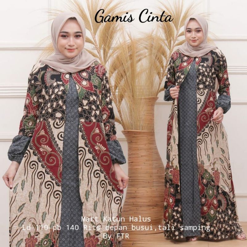 GAMIS BATIK JAZZY,GAMIS BATIK KOMBINASI