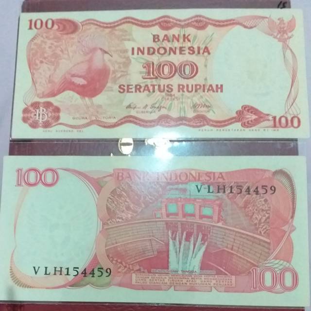 Uang Kertas Lama 100 Rupiah 1984.