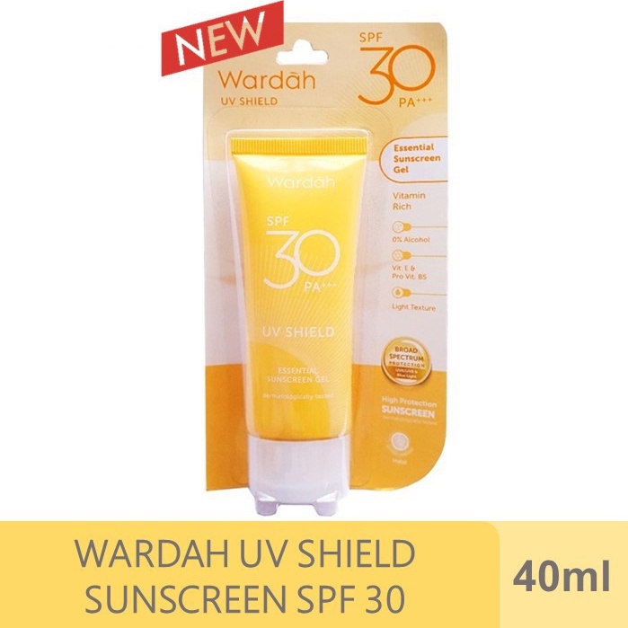 WARDAH UV SHIELD ESSENTIAL SUNSCREEN GEL SPF 30 PA+++  40ml - Sunscreen Wardah