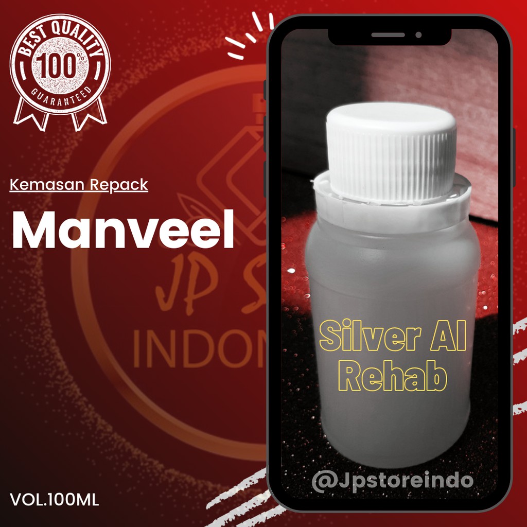 Parfum MURNI 100ml SILVER AL REHAB // MENVIL PRODUCTS // BIBIT PARFUM MURNI // MINYAK WANGI