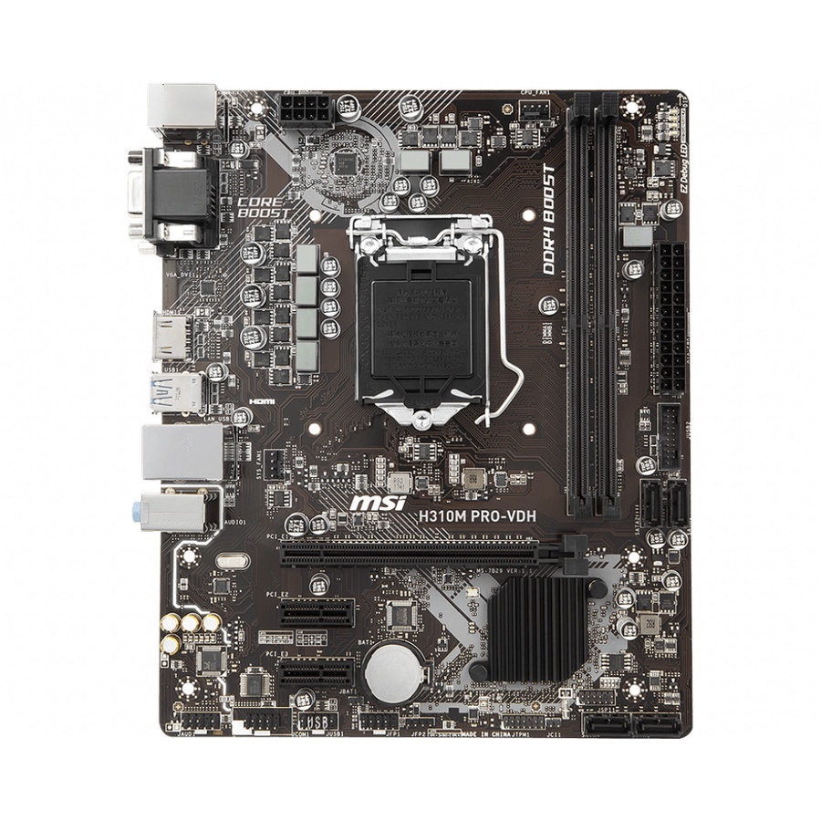 Mainboard MSI H310M-Pro VDH LGA1151 Gen9 - MSI H310M Pro VDH Intel LGA 1151 Gen8/9