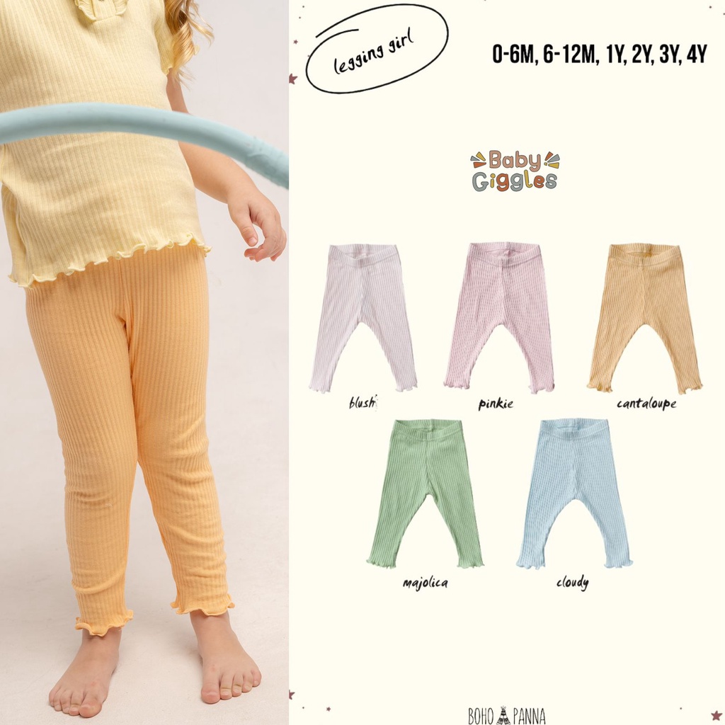 Bohopanna - Bohobaby Legging Ruffle Girl / Legging Perempuan USIA 3-4 TAHUN