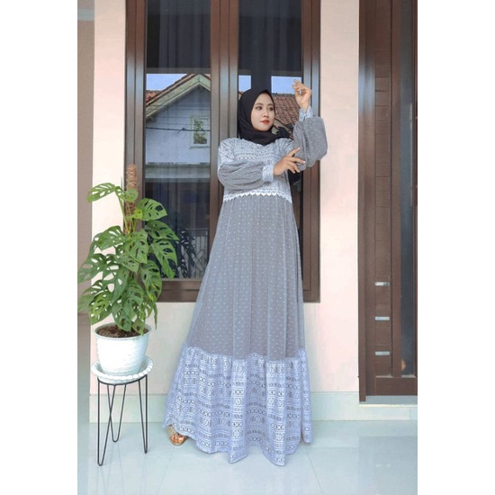 GAMIS TASYA LD 90 100 110  / DRES KONDANGAN / SERAGAM / DRESS BRUKAT