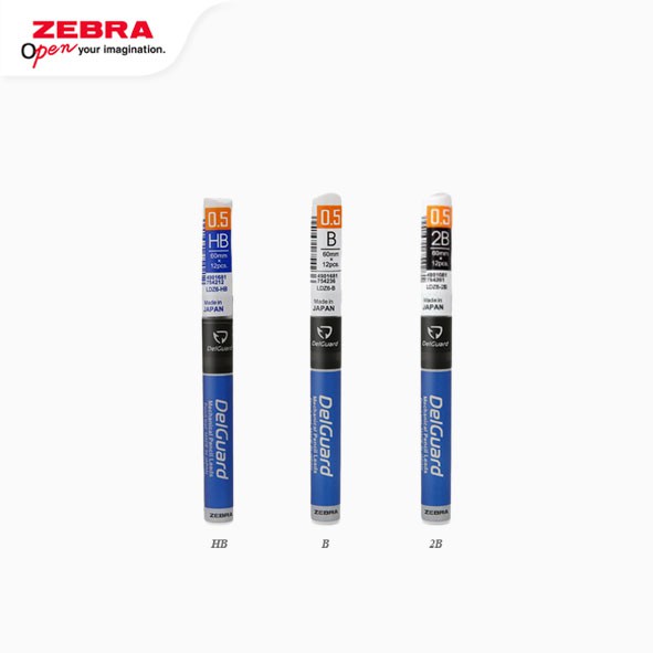 

ZEBRA Delguard Leads 2B isi Pensil Mekanik 12 Pcs 0.5mm Mechanical Pencil Limited Edition
