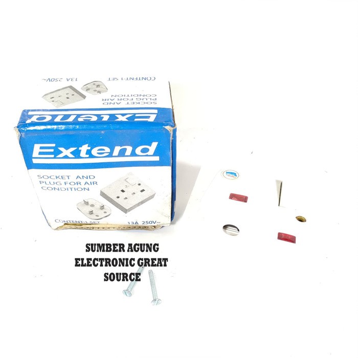 Extend Stop AC Kaki Tiga 13A Steker Colok Set On Of untuk Air Conditio