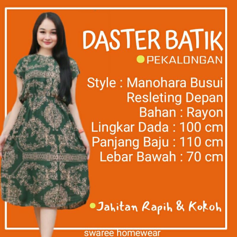 Baju Daster Kekinian Murah Pakaian Wanita Terbaru Ibu Menyusui Remaja Dewasa Bahan Rayon Harga Grosir Murah Motif Batik Modern Bisa COD