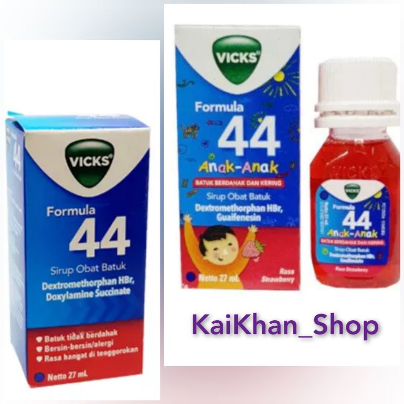 VICKS Formula 44 Sirup Dewasa | Anak [ 27ml ]