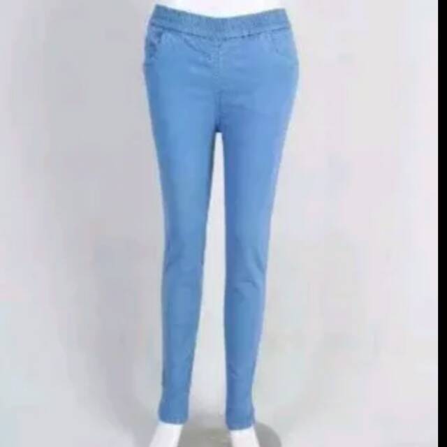 TERBARU Celana Wanita Size Jumbo Jeans Skinny softjeans Legging Pinggang Karet Melar Anti Begah