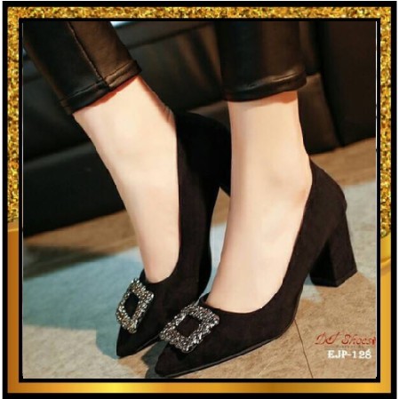 PROMO GROSIR sepatu kerja wanita hitam formal dinas casual perempuan keren best kilap kantor jk101