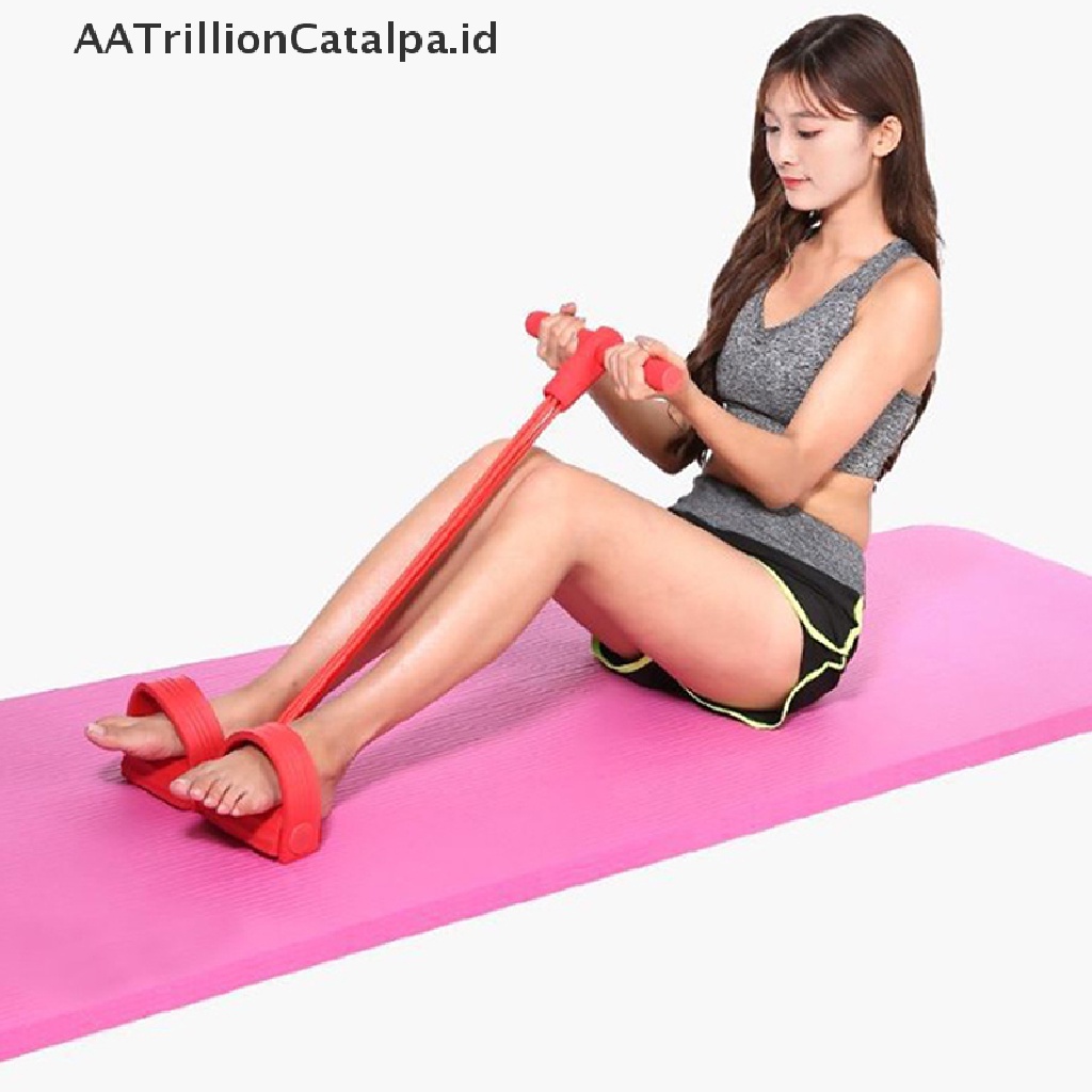 Aatrillioncatalpa Resistance Band 4 Tube Bahan Latex Untuk Latihan Sit up / Fitness