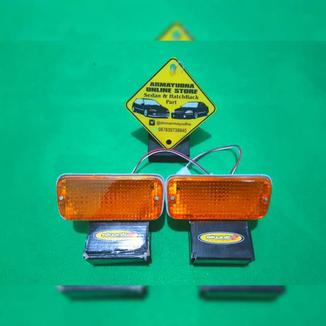 lampu sein bumper toyota corolla DX 1983+ bumper karet