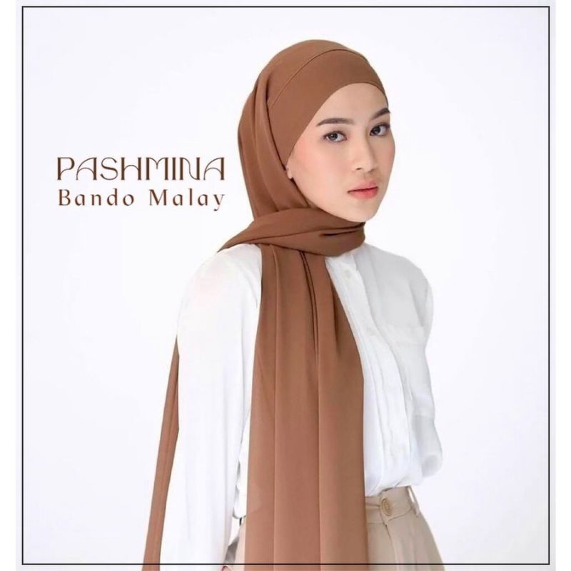 Pashmina instant Malaysia / Pashmina tali Melayu Ceruty Babydoll