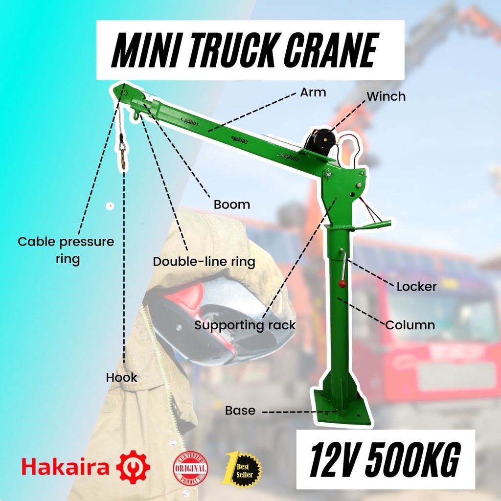 MINI TRUCK CRANE 12V / 500 KG / KATROL MURAH SURABAYA