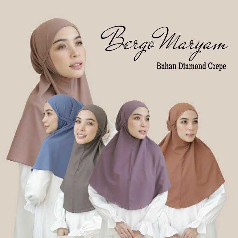 REAL PICT Hijab Instan Bergo Maryam Diamond Dewasa