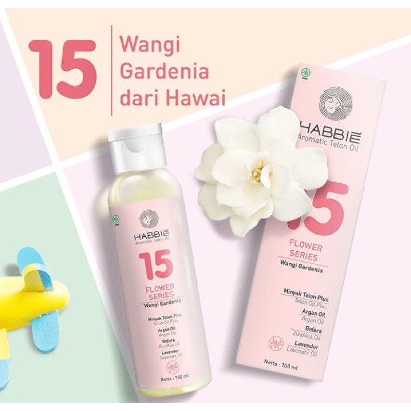 Habbie minyak telon FLOWER series seri aromatic oil aman untuk bayi