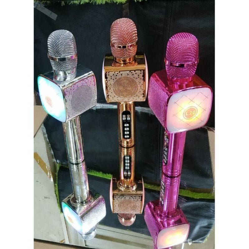 MN - Wireless Speaker bluetooth mic karaoke L20 microphone wireless smule microphone L20