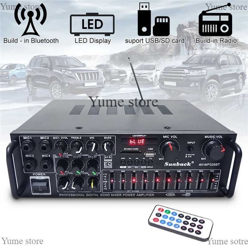Sunbuck Bluetooth EQ Amplifier Karaoke FM 2000W - AV-326BT