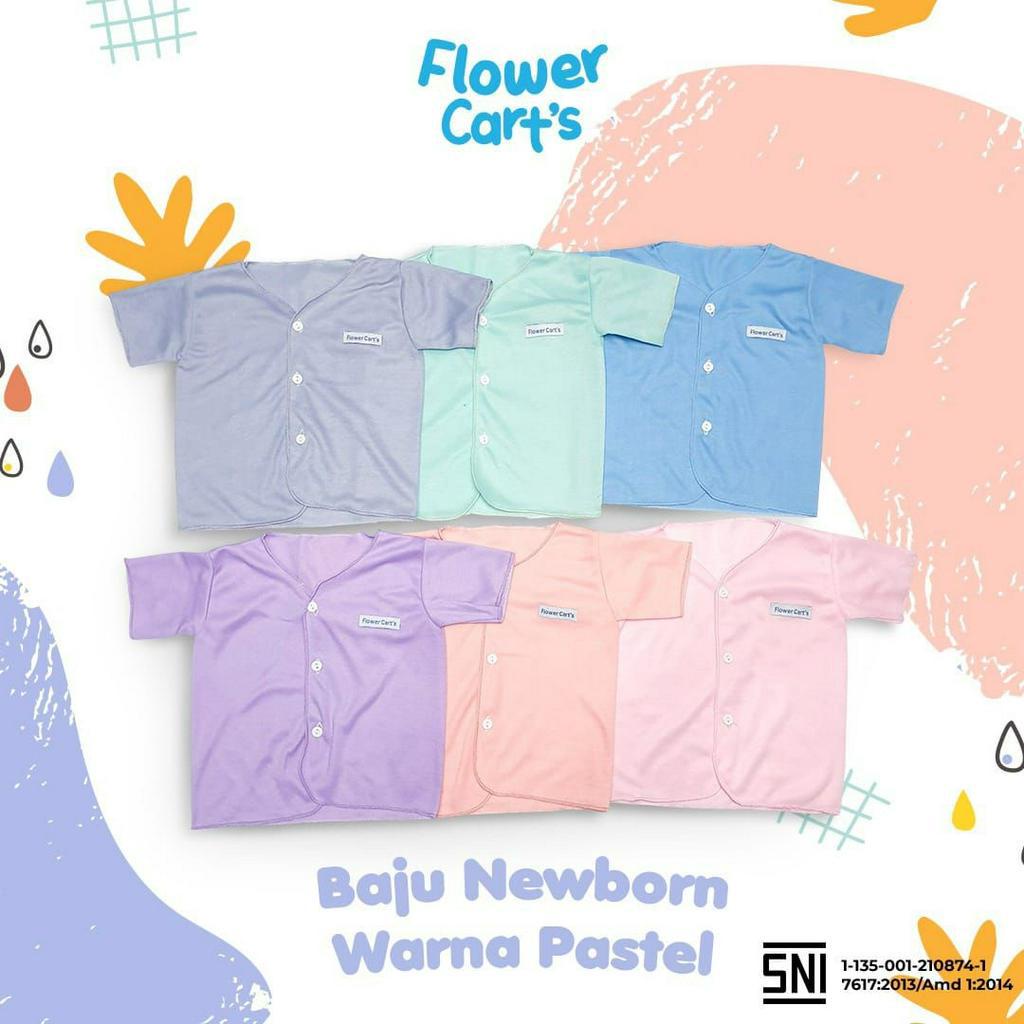 Flower Carts Baju Pendek Bayi Newborn KBB