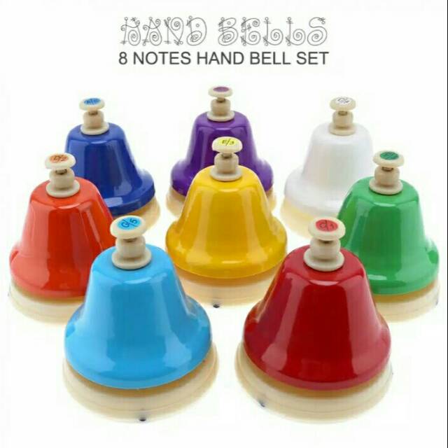 Handbell 1 set isi 8 buah hand bell tanpa tangkai Model BTT02