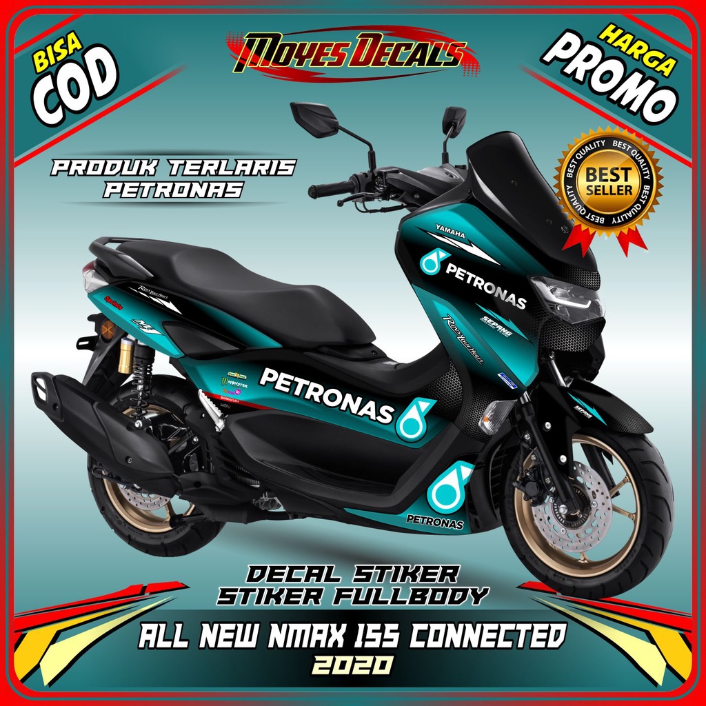 stiker motor nmax decal stiker motor all new nmax 155 connected full body motif petronas