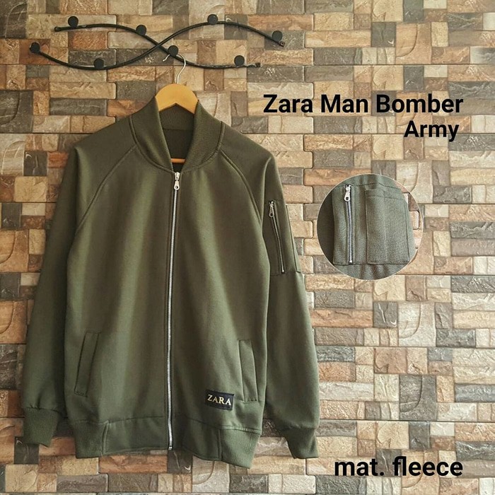Jaket Zara Men Bomber Army