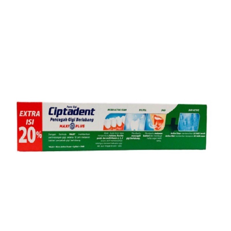 Ciptadent Maxi 12 Plus Cool Mint 75gr + 15gr - Ciptadent Pasta Gigi